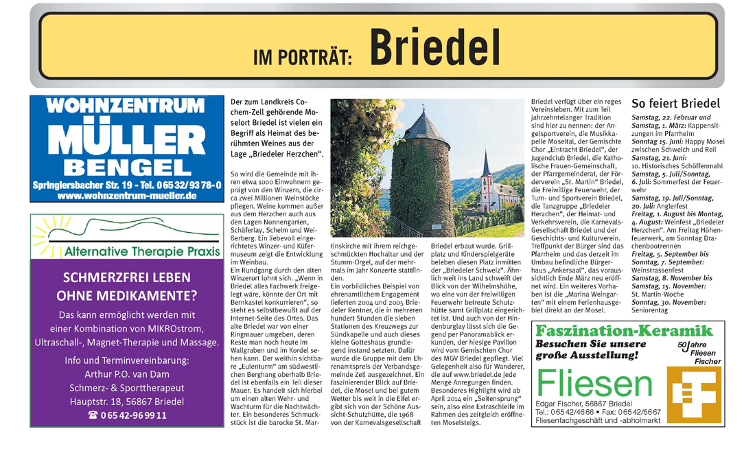Artikel über Briedel vom 31.1.2014